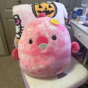 Squishmallows Pink and White Bird Plush